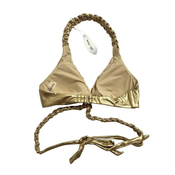 Sole Mare Braided Bikini Top in Gold - Picture 2 of 3